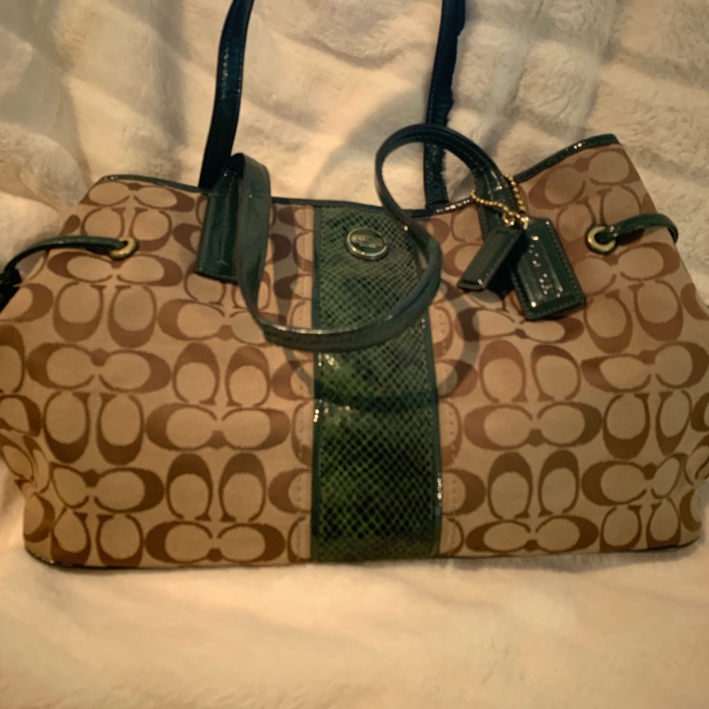 Coach Signature Python Stripe Bag - image 2